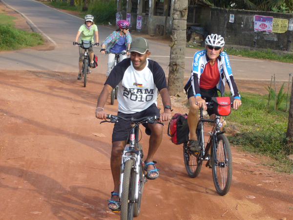 Cycling backroad in Sri Lanka